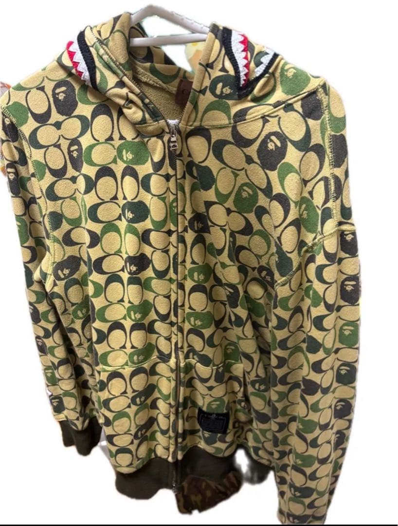 BAPE®xCOACH SHARKFULL ZIPHOODIE Rare BAPE® X COACH SHARK FULL ZIP HOODIE Size Men's M | eBay