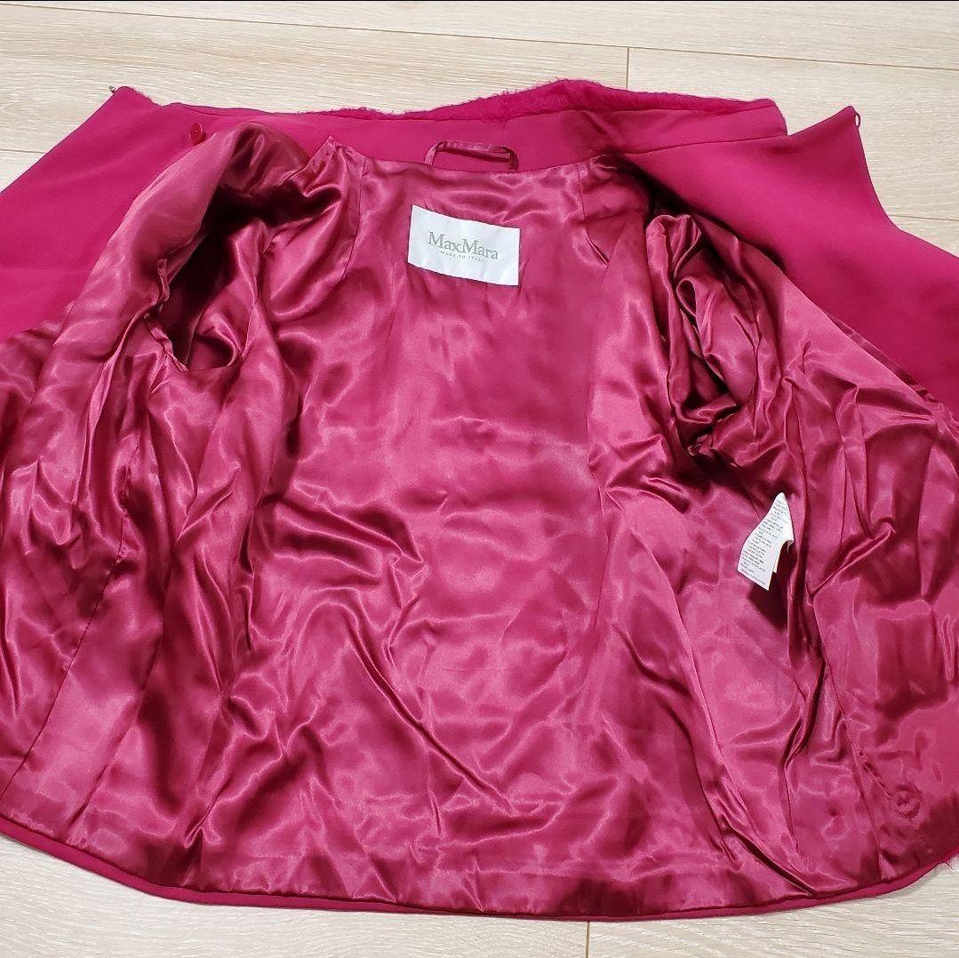 美品✨MaxMara ピンク ファーコート アルパカ シャギーショートコート