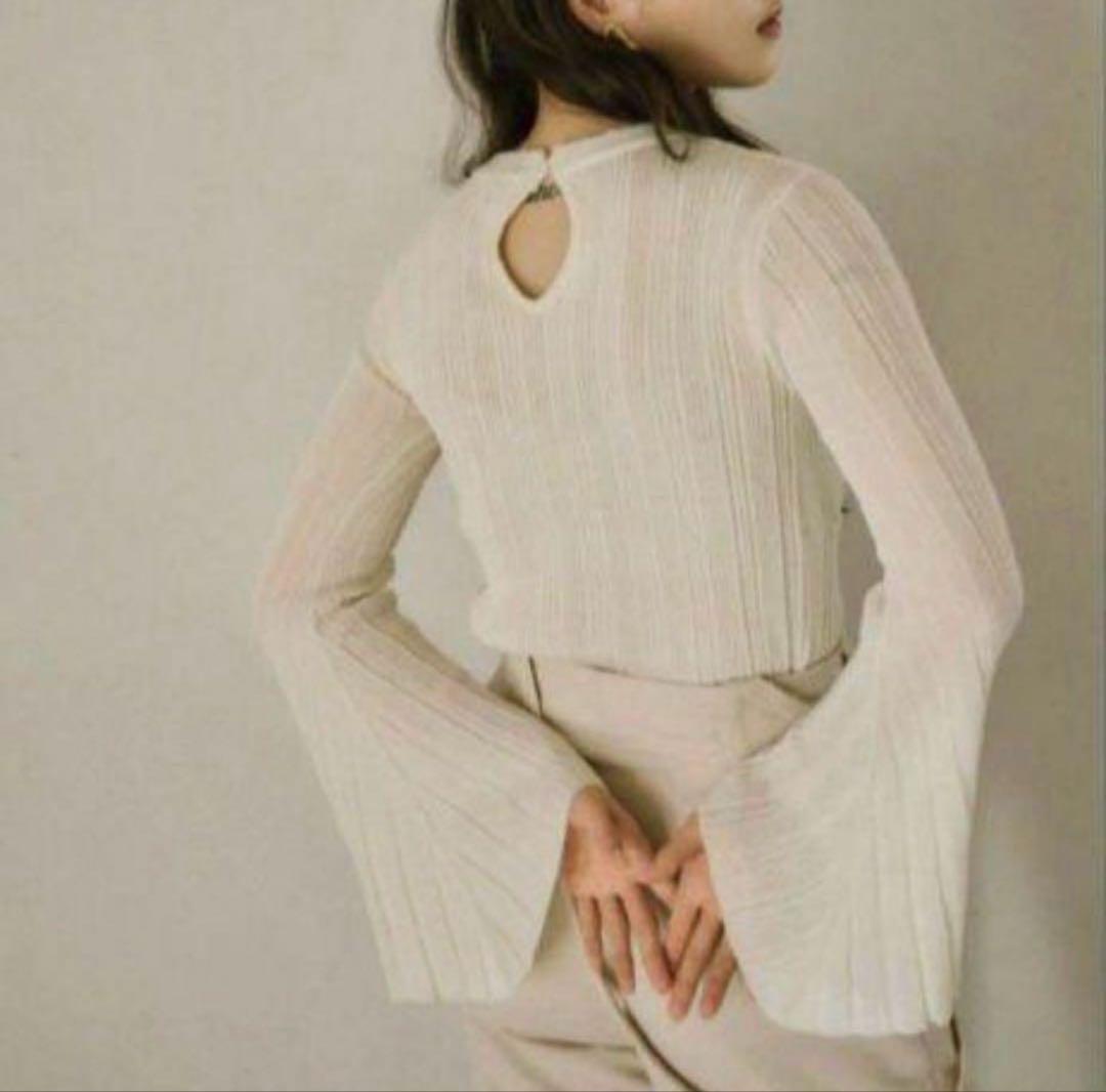 Eaphi mix wave pattern knit アイボリー FREE - メルカリ