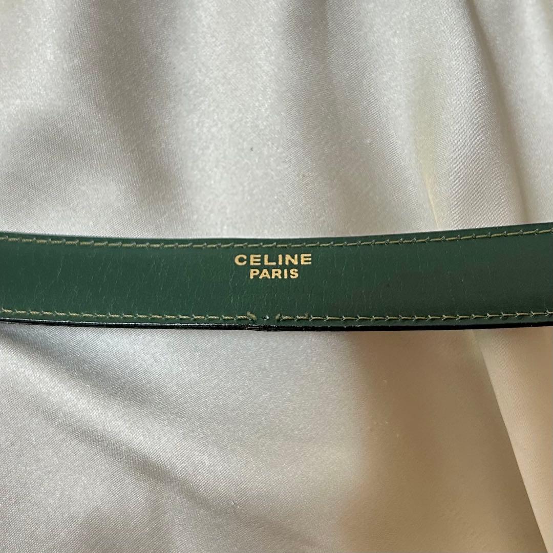 美品】CELINE セリーヌ ホースビットレザーベルト グリーン - メルカリ