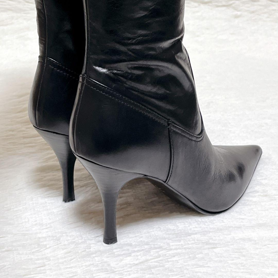 極美品】DIANA ダイアナ ロングブーツ 黒 24cm レザー 日本製 美脚