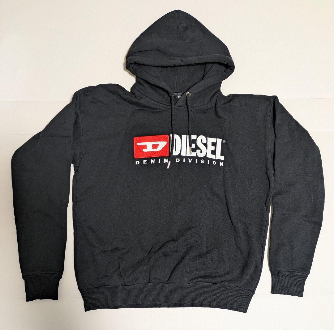 DIESEL フード付きパーカー 黒 - メルカリ