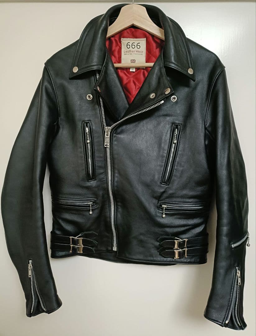 666 ダブルライダース ロンジャン サイズ36 黒 英国製 - メルカリ