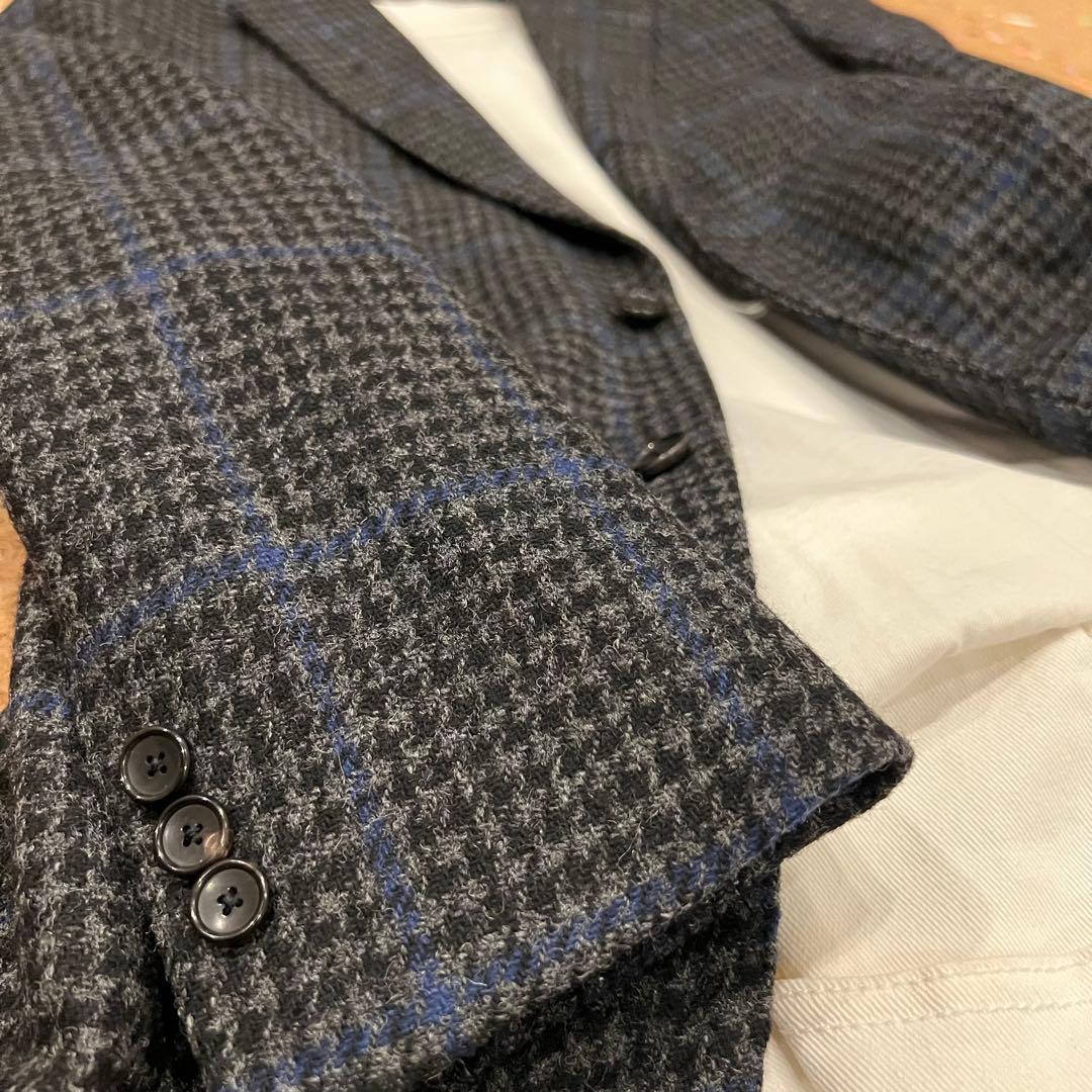 EDIFICE ジャケット 千鳥格子 ブラックネイビー 44サイズ - メルカリ
