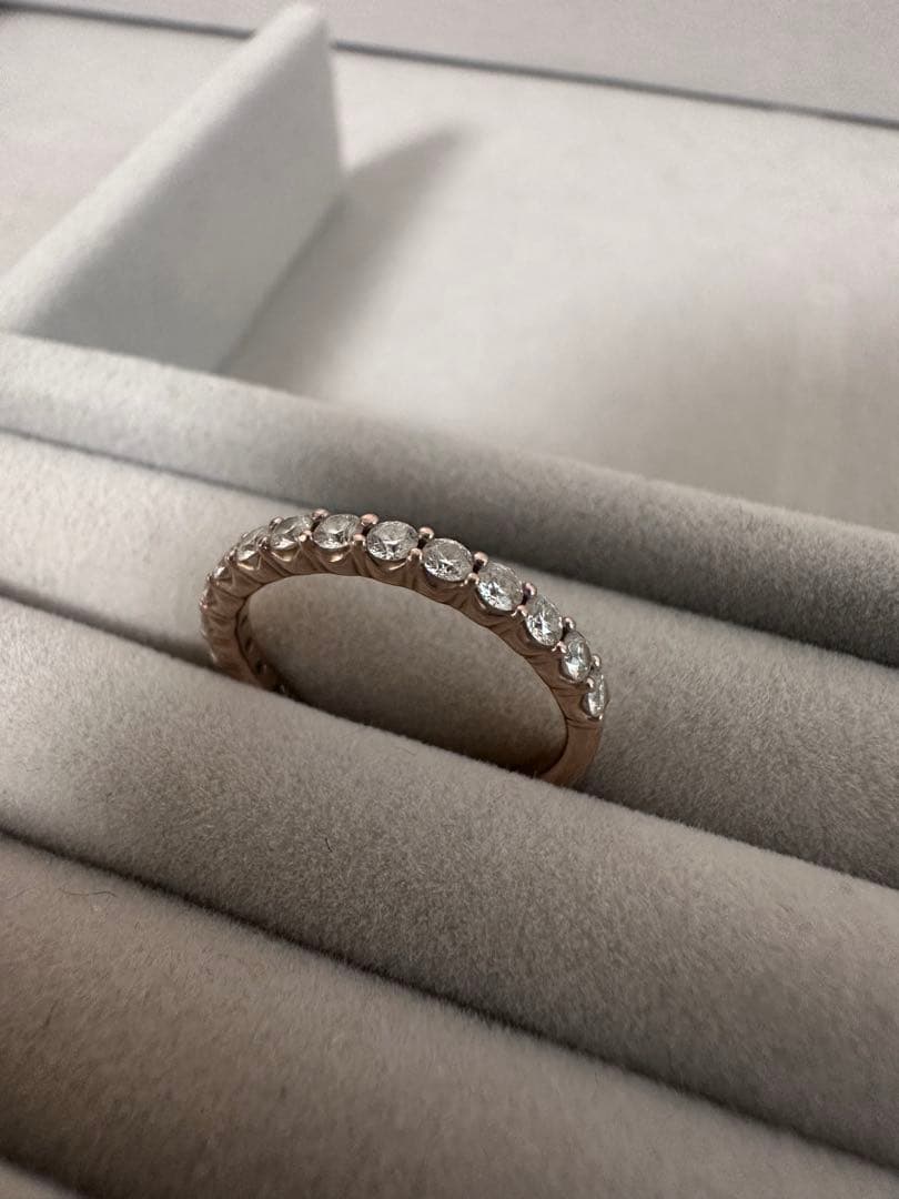 タサキ　ハーフダイヤ　リング　７号サイズ TASAKI タサキ ハーフ エタニティ ダイヤモンド リング・指輪 プラチナ