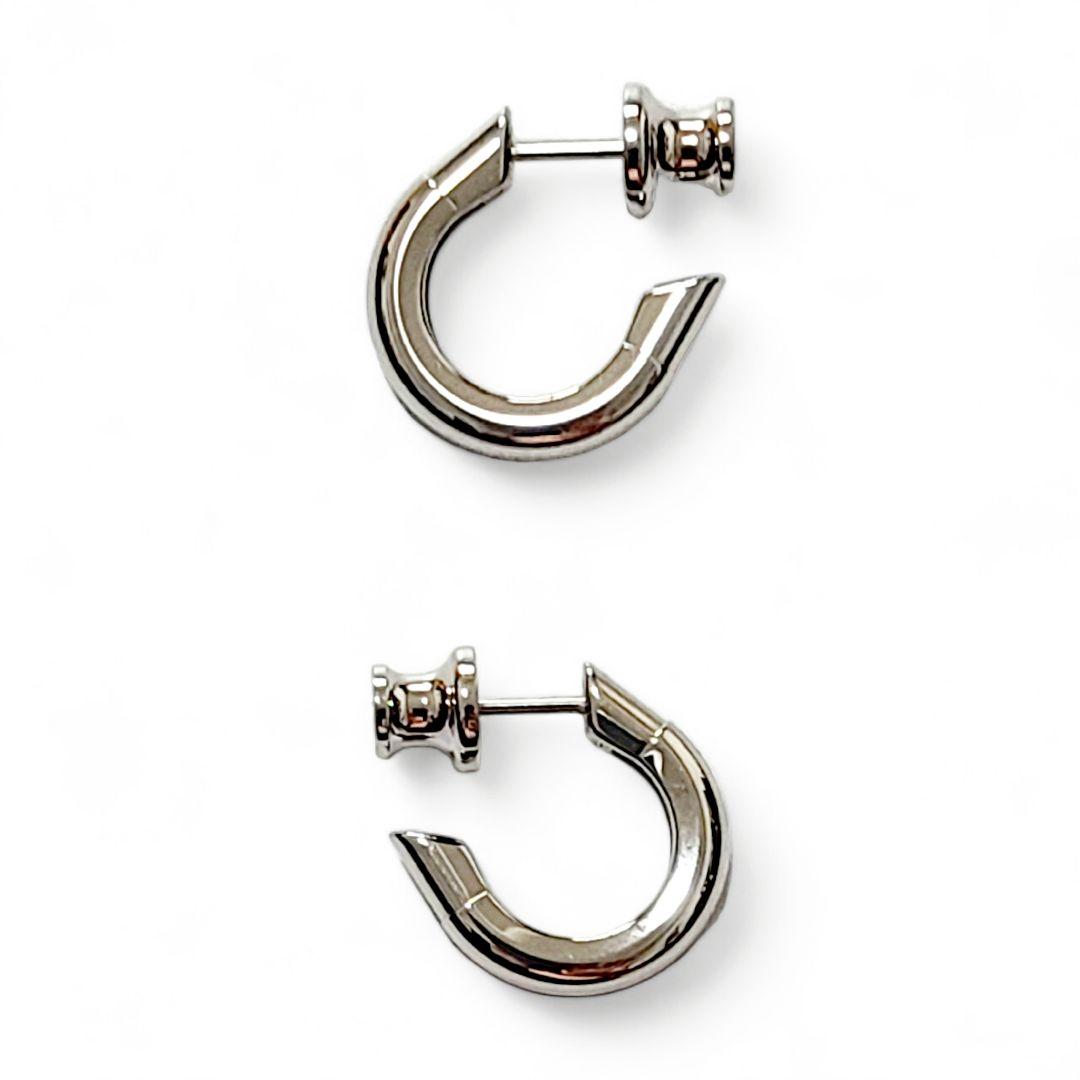 エルメス サボ シルバー×ブラック シングルピアス 片耳用 ピアス ユニ