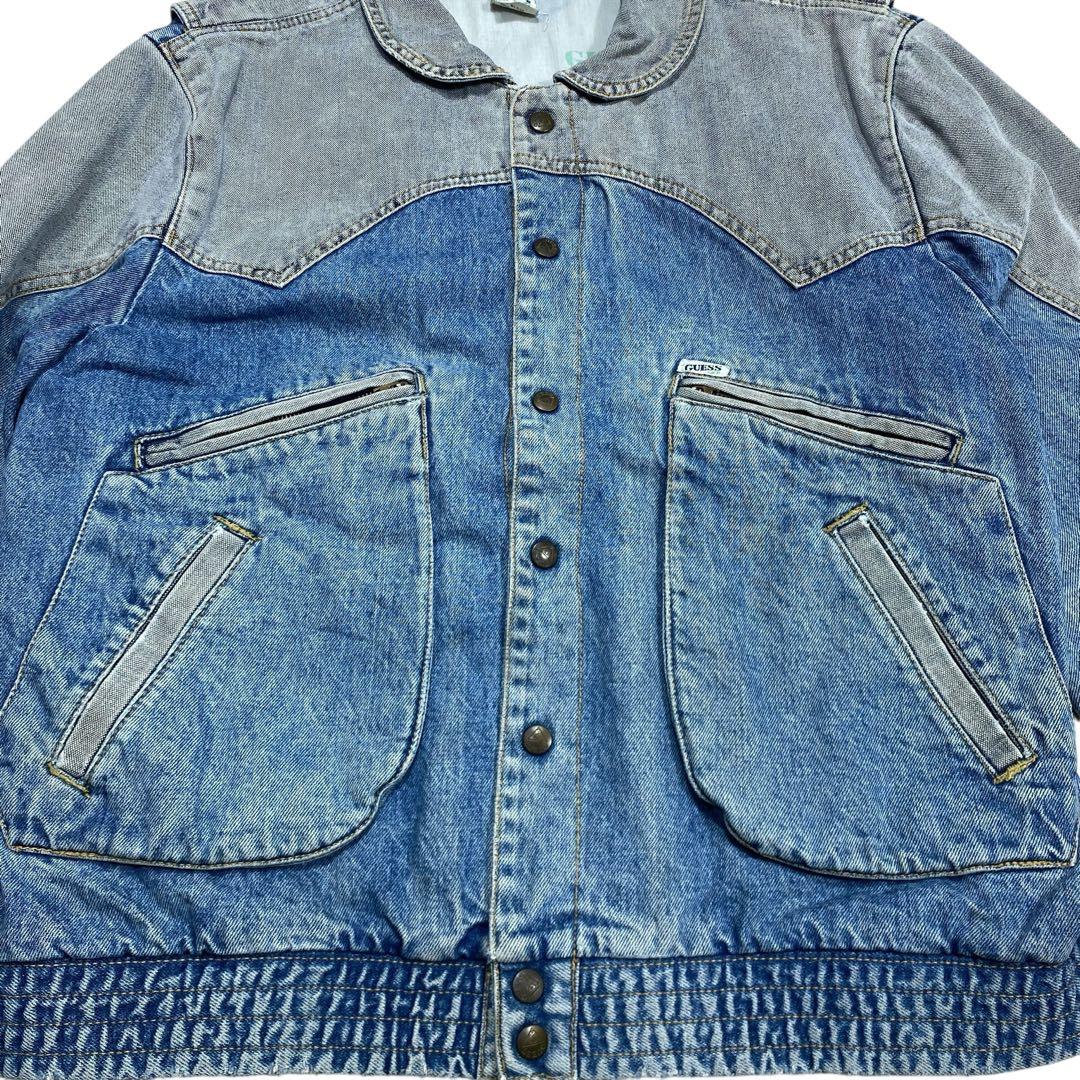 GUESS デニムジャケット バックトゥザフューチャー USA製 L マーティ