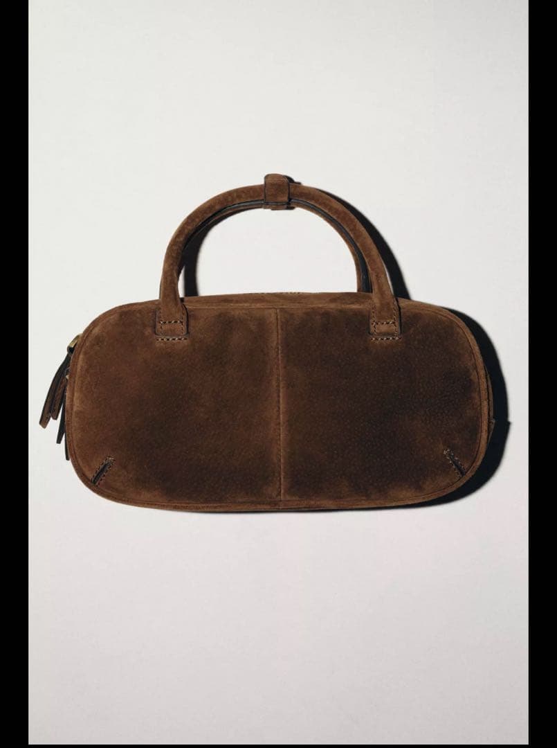 ZARA☆ミニレザーボウリングバッグ完売品難あり - メルカリ