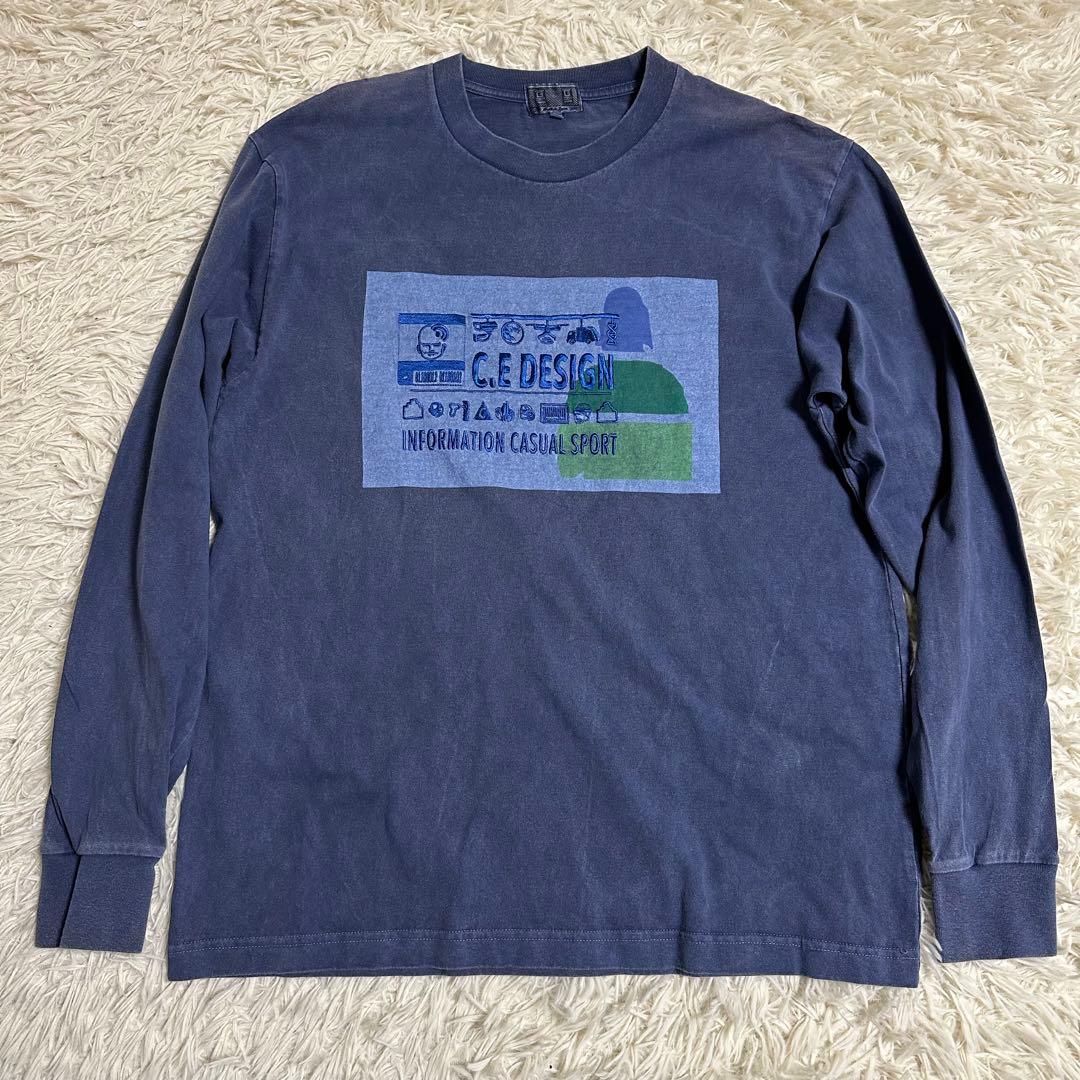 【C.E】シーイー L トレーナー スウェット 長袖 ネイビー LBC（エルビーシー） トレーナー スウェット 「ZOZO限定」裏起毛ロゴ