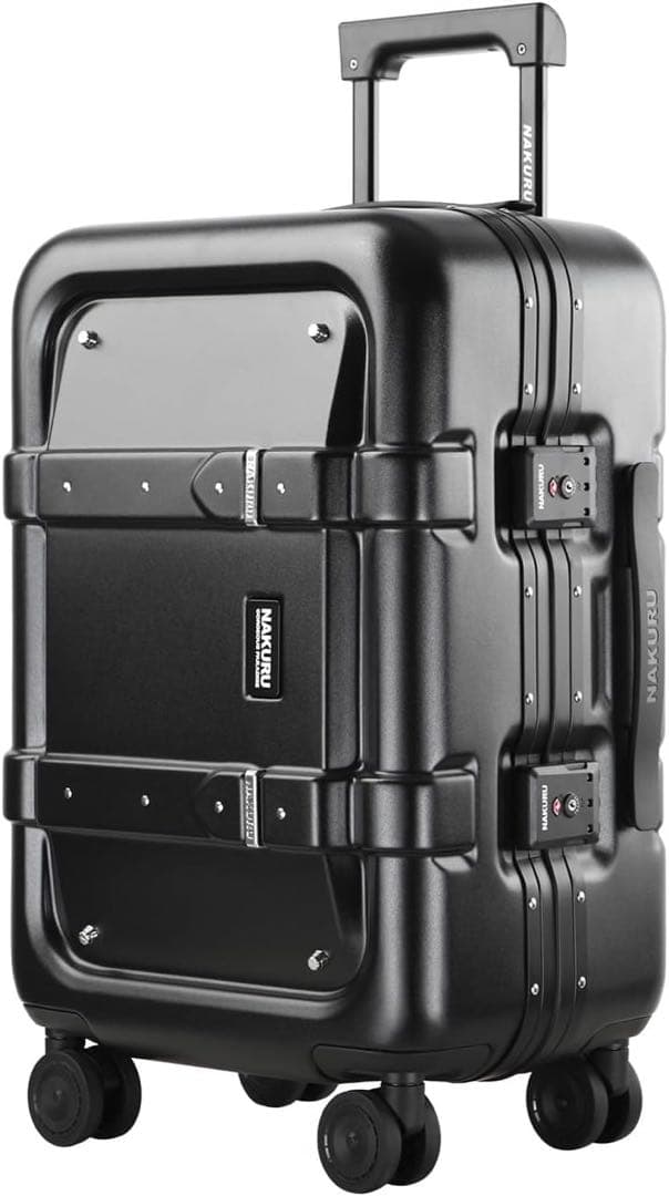NAKURU 20インチ フロントオープン キャリーケース ブラック NAKURU - キャリーケース 20インチ の評価 | SHOPSTAFF