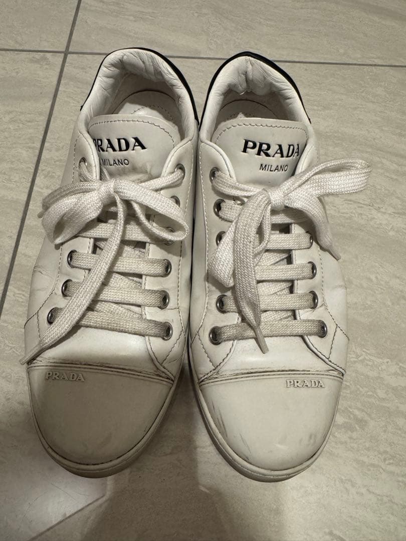 プラダ　スニーカー　37 PRADA（プラダ） スニーカー スポーツライン ブラック レディース