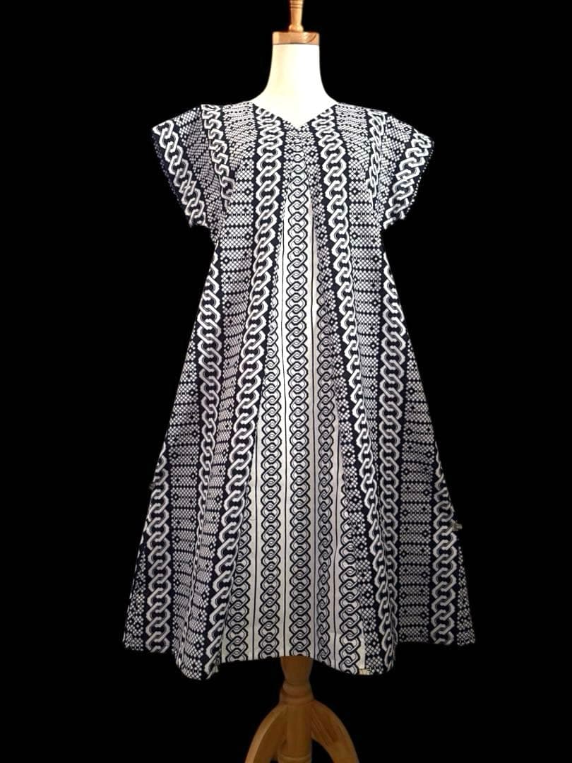 6Y19-1896浴衣リメイク ワンピース ロング ハンドメイド 優雅Aライン