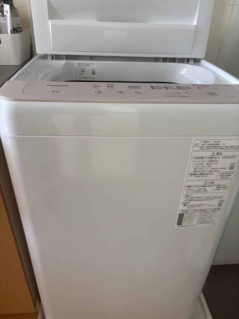 Panasonic 縦型洗濯機 6.0kg 2025年製