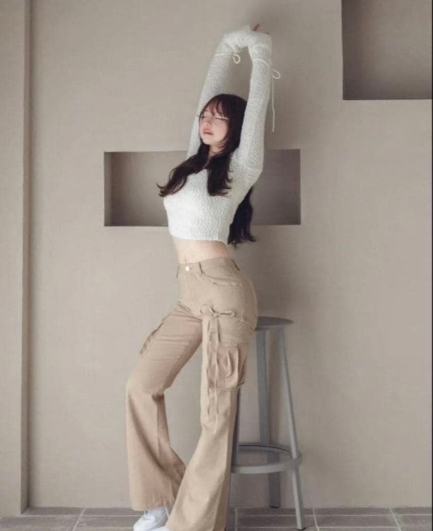 andmary Heart point cargo pants beige S - メルカリ