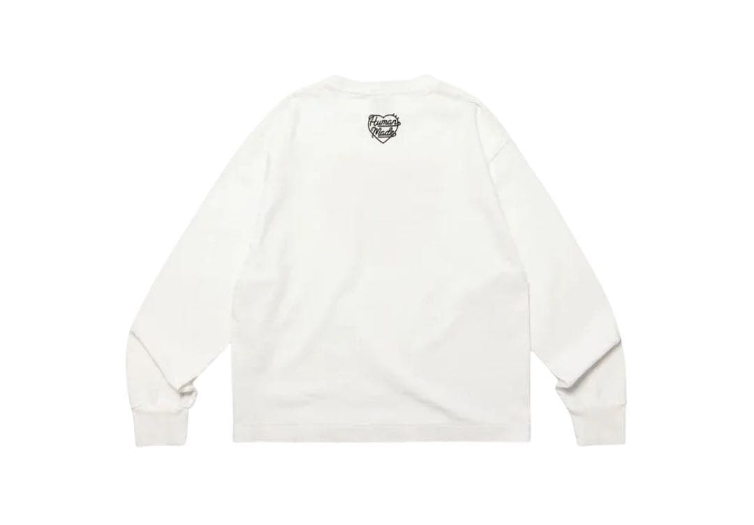 HUMAN MADE ハートロゴ L/S T-Shirt #4 \"White\"