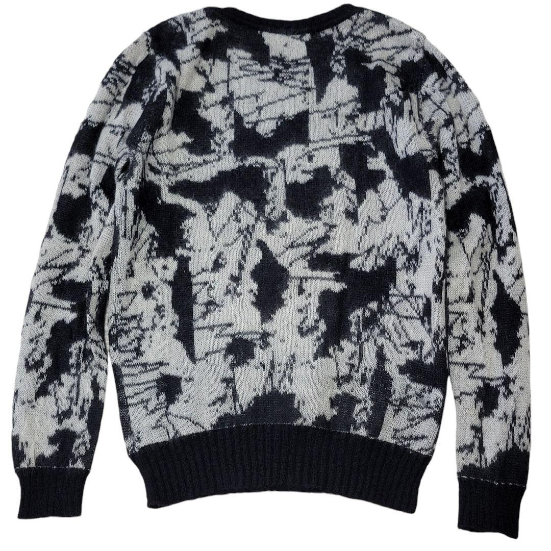 エディ期】07AW DIOR ディオールオム 総柄 ニット XS モヘヤニット