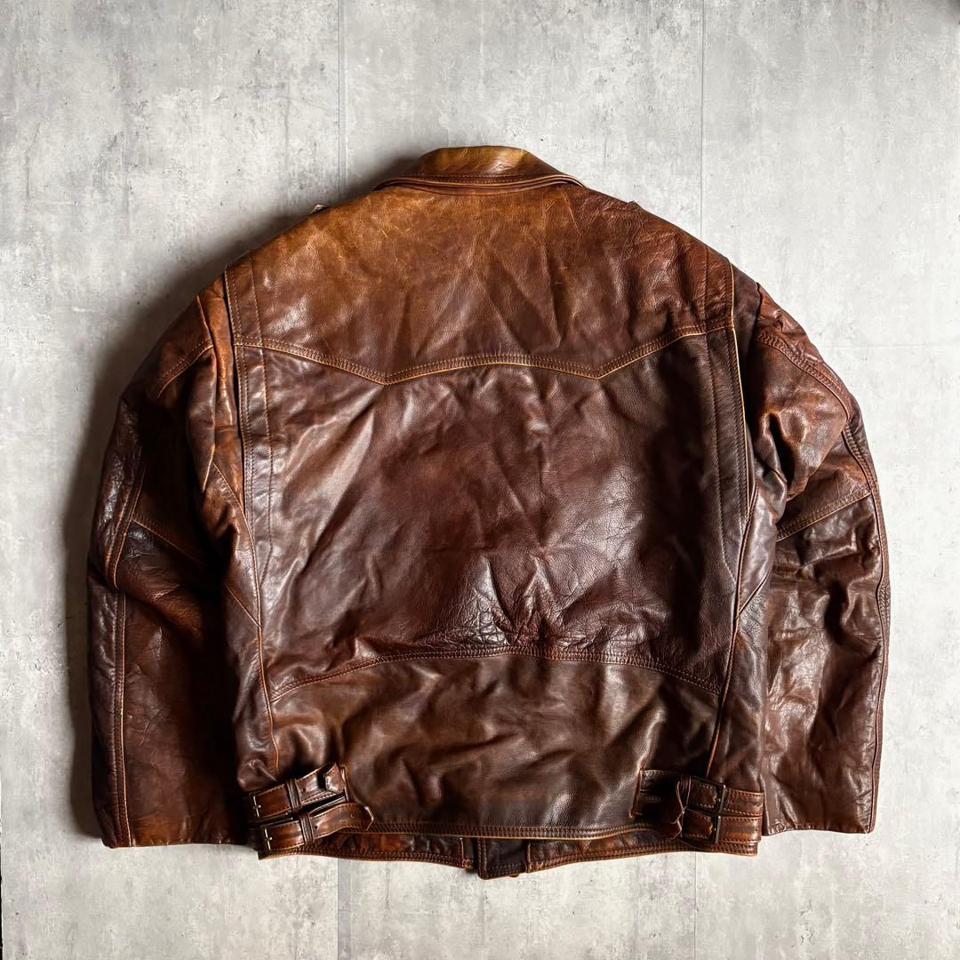 40-50s vintage】M-49 モーターサイクルジャケット 本革 短丈 - メルカリ