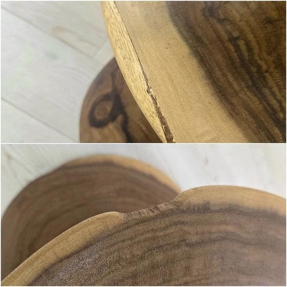 アウトレット モンキーポッド 無垢 1本彫り 花台 スツール オブジェ