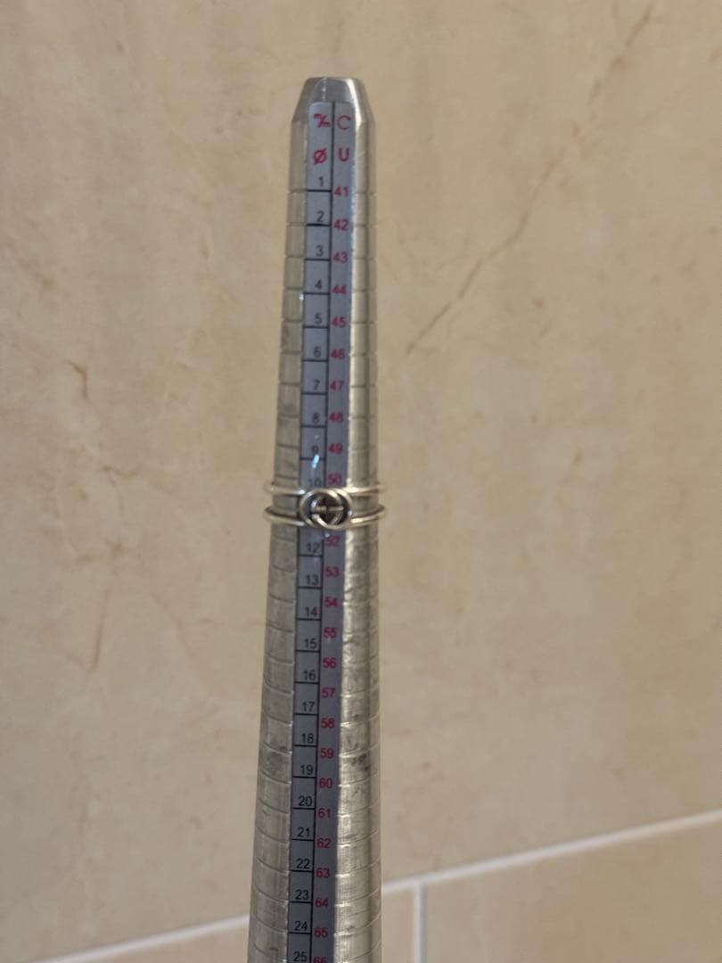 GUCCI シルバー ダブルリング12号 箱付き GUCCI 箱付き