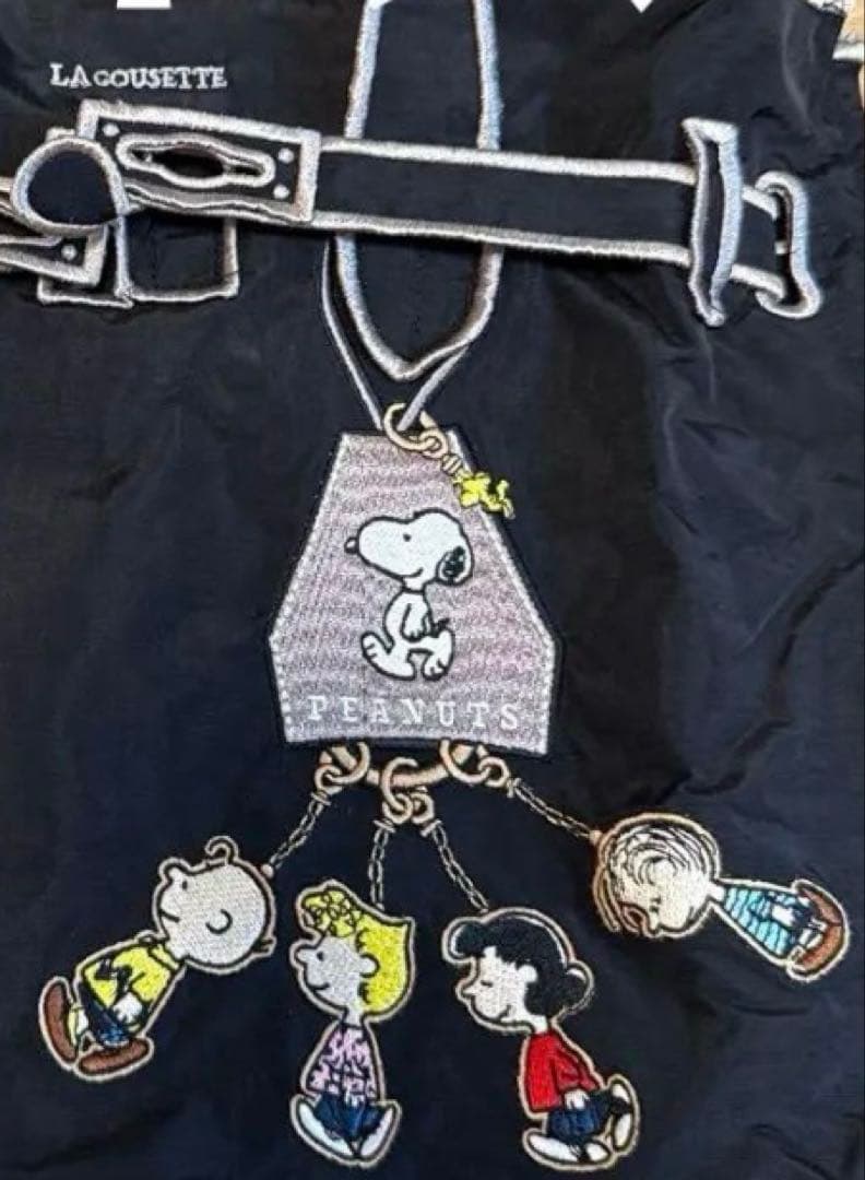 ラクゼット SNOOPY スヌーピー コラボ バッグ キーリング ブラック S