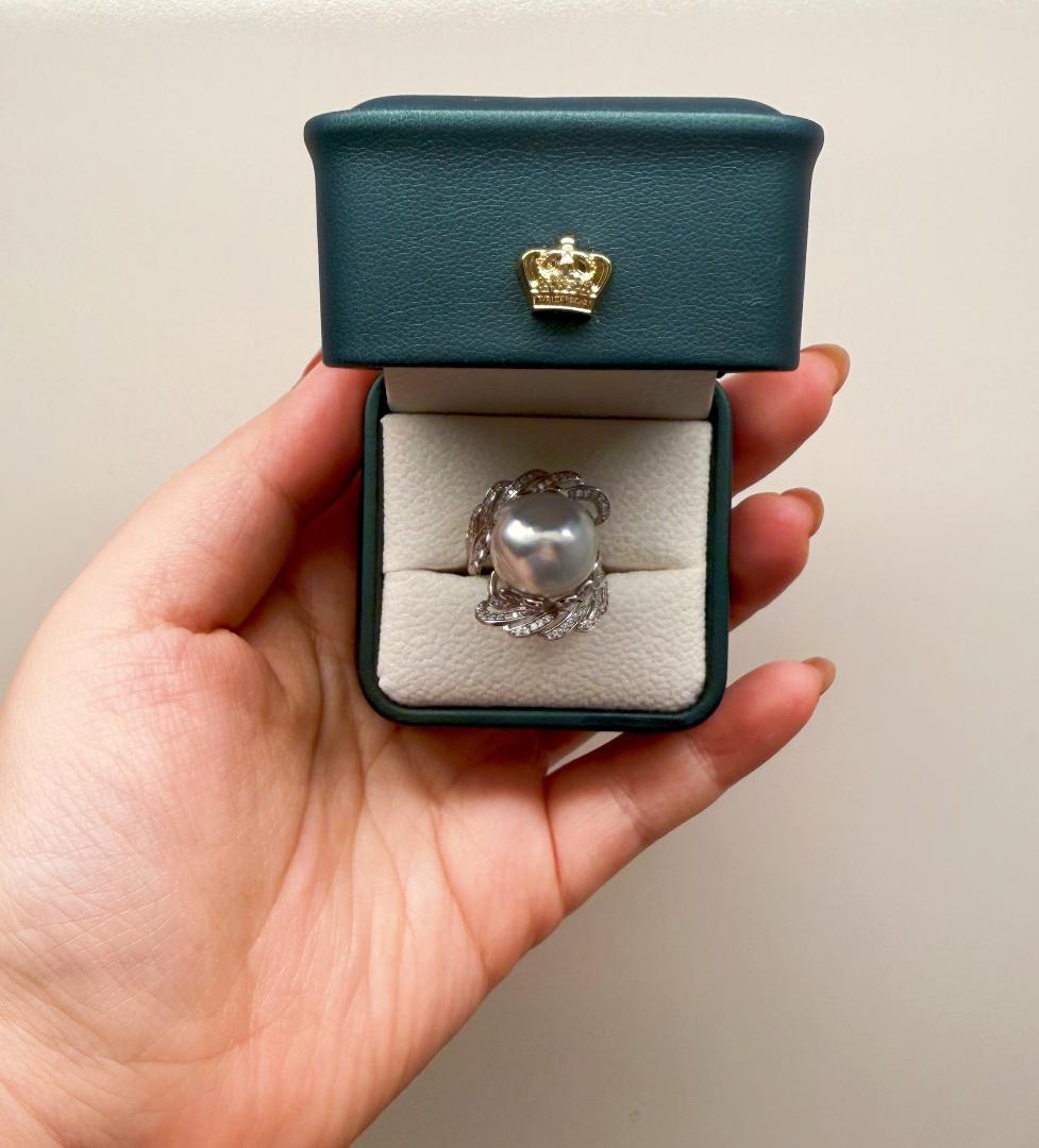 ✨超大玉15-16mm 南洋白蝶真珠 バロックパール 羽根デザイン 豪華