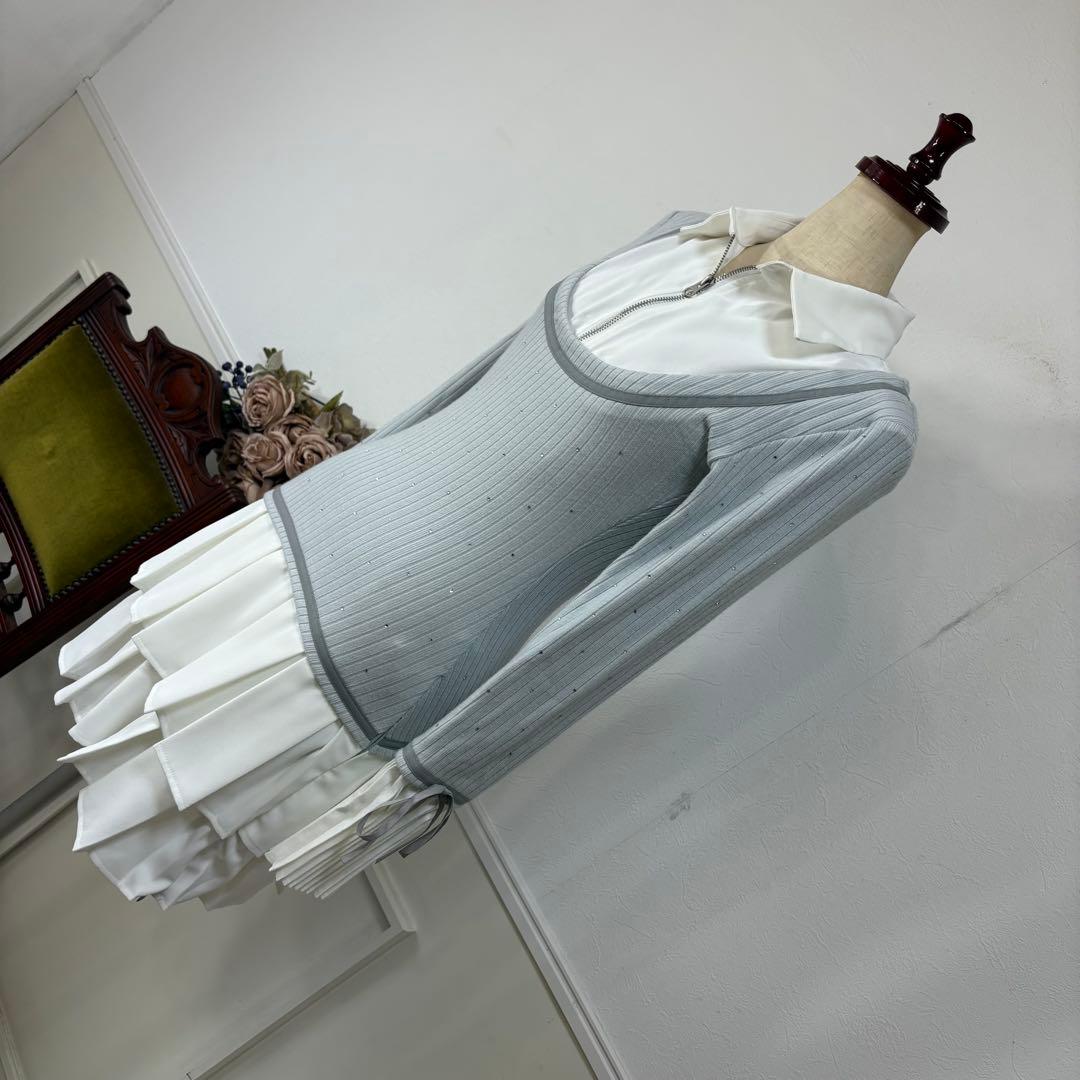 20 美品 RANDY プリーツ ワンピース 骨格ウェーブ 参戦服