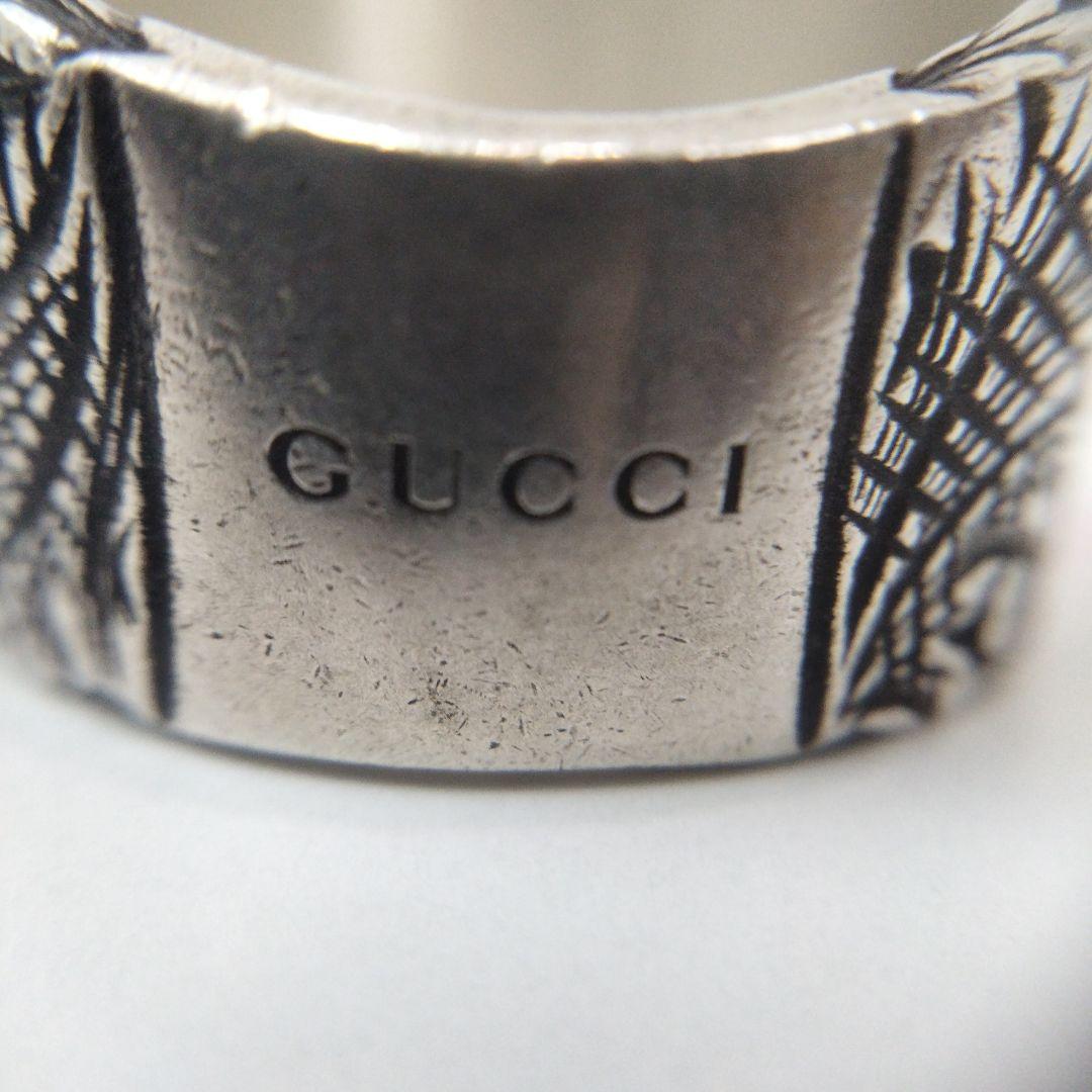 BW04 グッチ 美品 アルファベット イニシャルリングK 指輪 Lサイズ