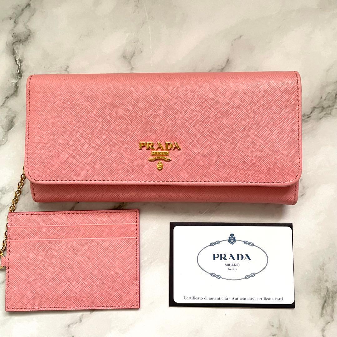 PRADA プラダ サフィアーノ フラップ 長財布 極美品 0218-⑤ - メルカリ