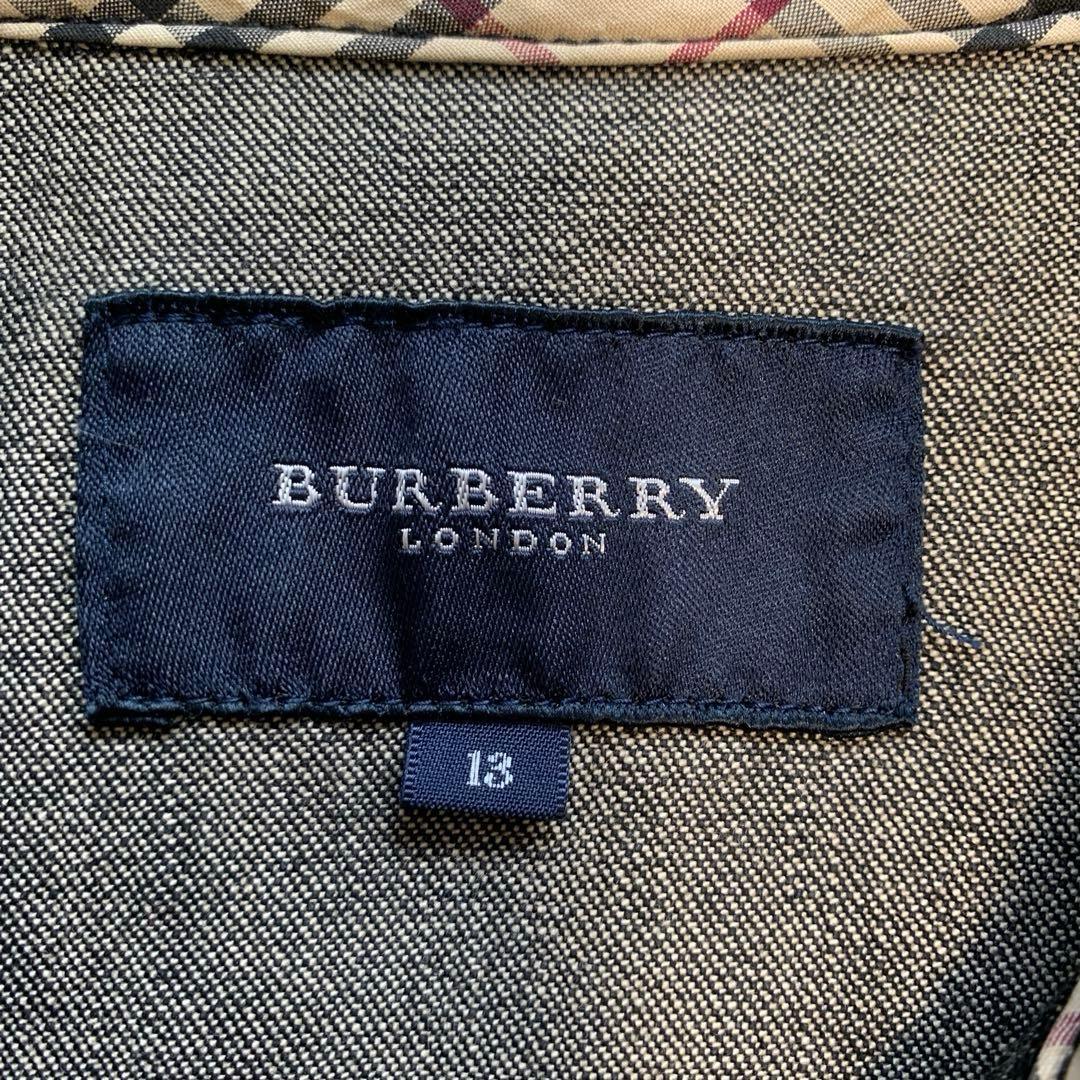 バーバリーロンドン デニムジャケット Gジャン ノバチェック柄 大きめ