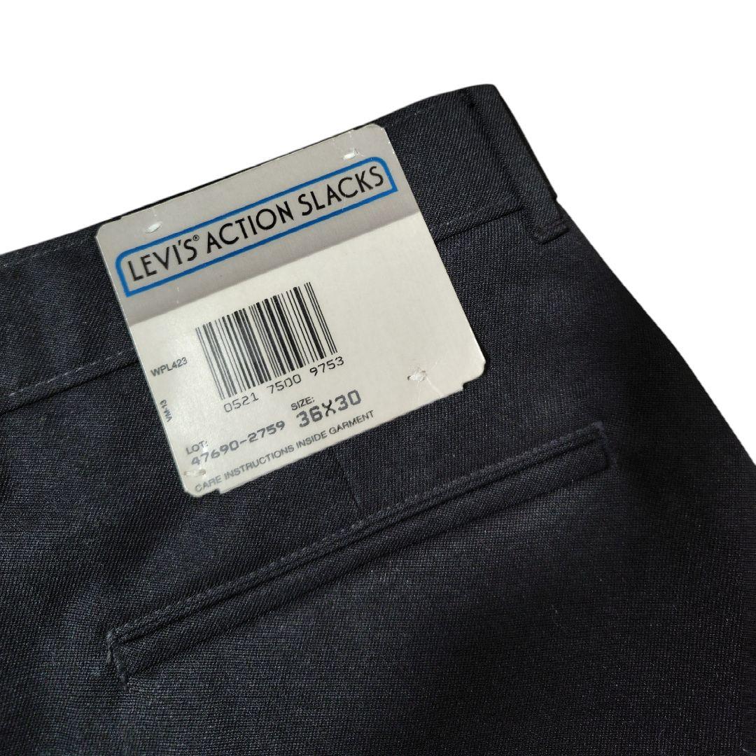 Levi's アクションスラックス ブラック w36 デッドストック ovy