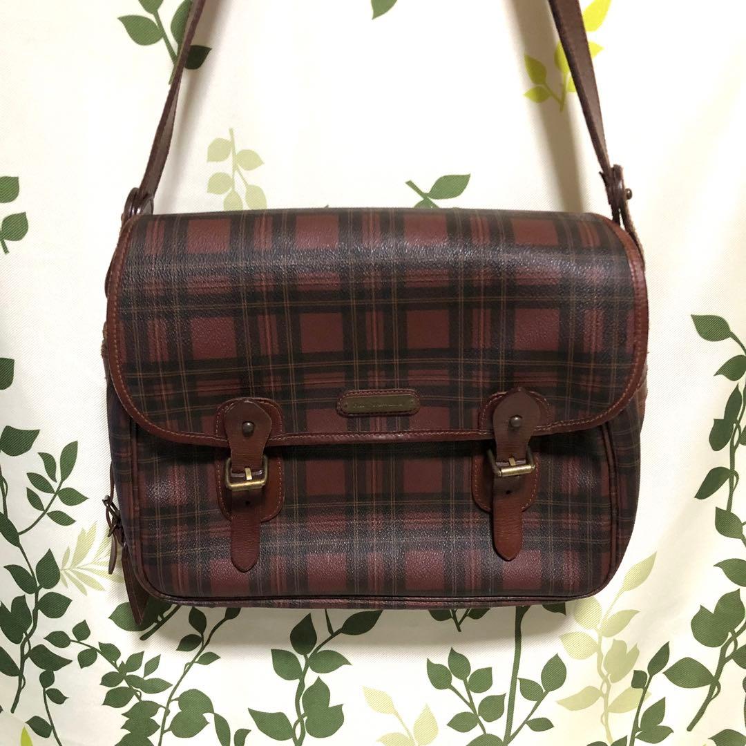 メ(^ ^)y【美品】ポロラルフローレン ヴィンテージ バッグ チェック タグ