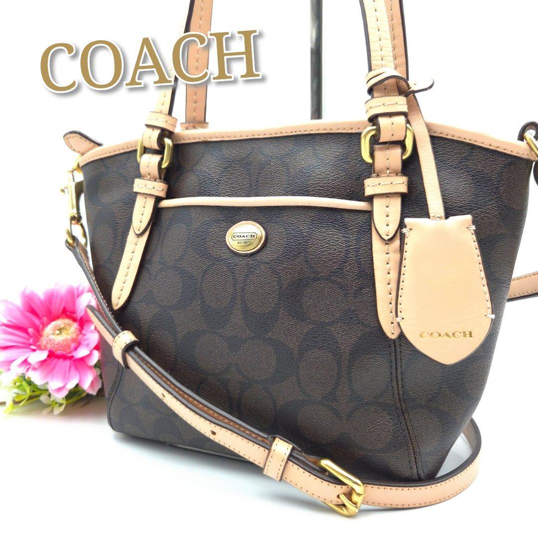 ✨美品✨COACH 2Way ショルダーバッグ シグネチャー PVC レザー - メルカリ