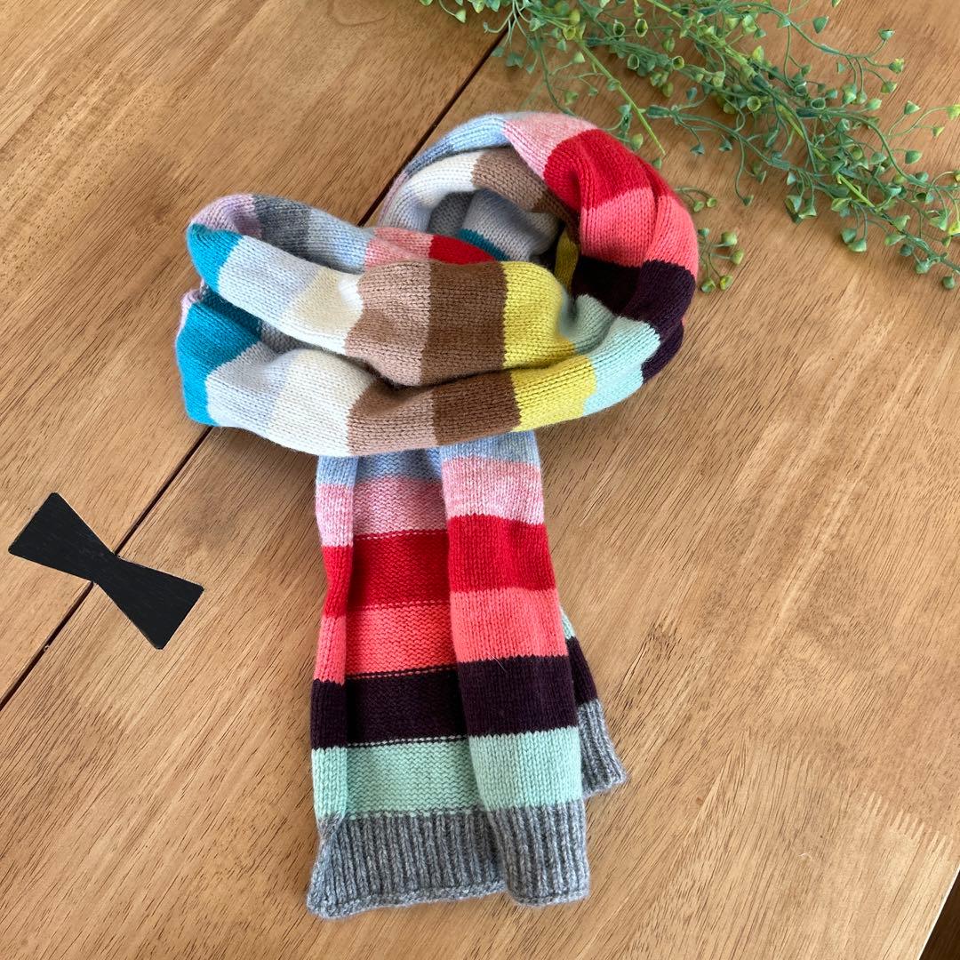 gap ウール混カラフルレインボーマフラー - メルカリ