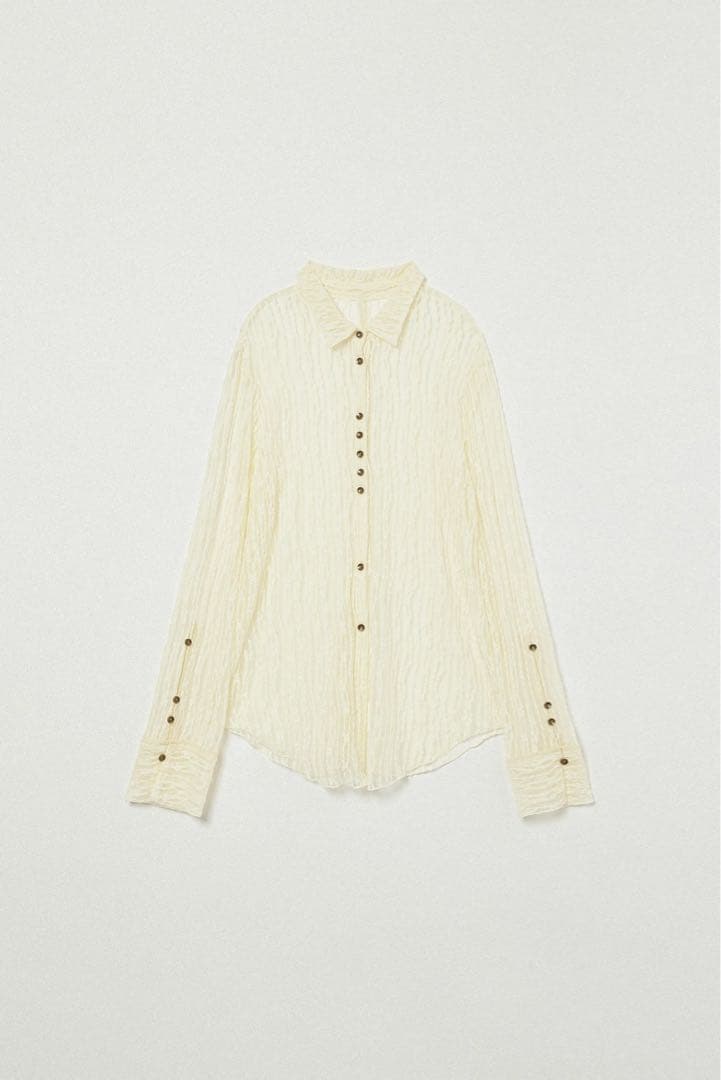 Eaphi TULLE LACE SHIRT長袖シャツ SHIPS（シップス） シャツ SHIPS: エアー サッカー バンドカラー