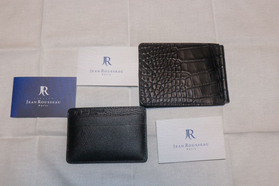 JEAN ROUSSEAUアリゲーター 二つ折り財布 カードケース セット JEAN ROUSSEAU（ジャンルソー）ルイジアナアリゲーターカードケース