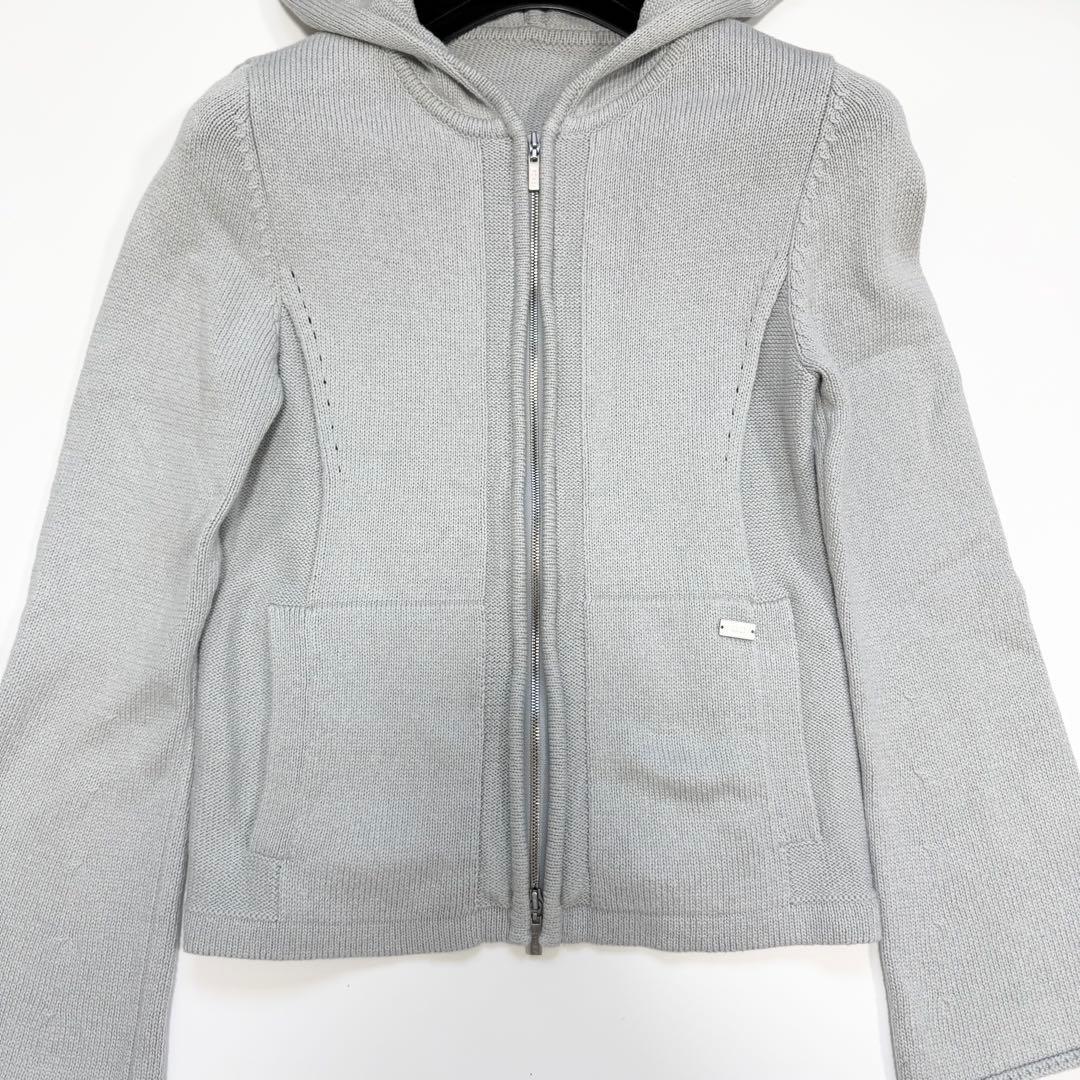 美品】フォクシー リリーパーカー コットン カーディガン フーディー