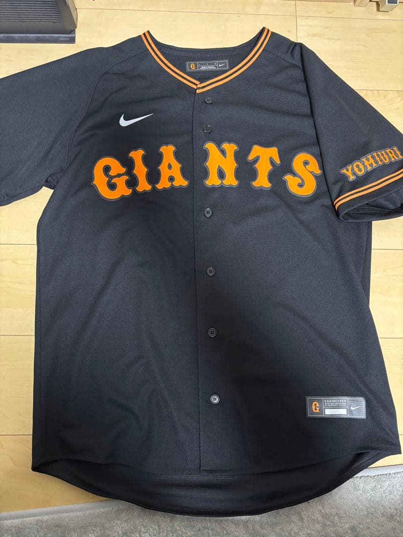 巨人 読売ジャイアンツ NIKE ブラック 黒 ユニフォーム 無地 背番号