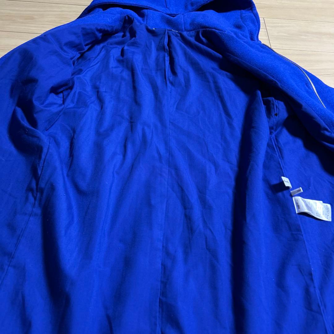 美品 ミラオーウェン ロイヤルブルー ロング ダッフルコート ブルー