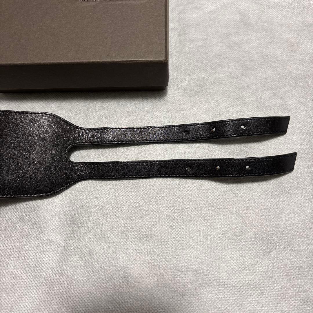 横*ん様 【美品】Bottega Veneta メンズバングル レザー ブラック