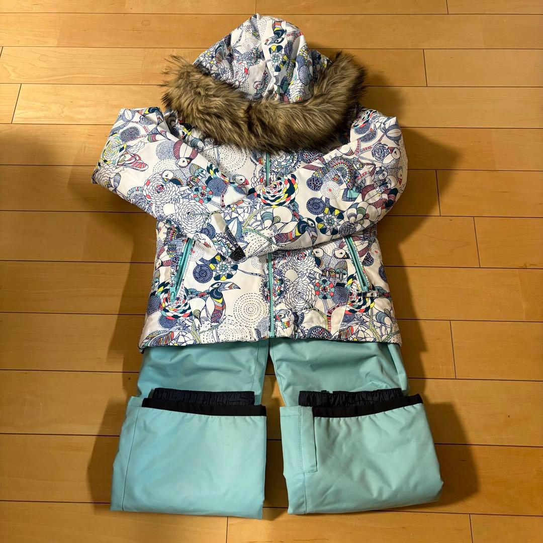 ROXY ウェア & BILLABONGパンツ 130上下セット ROXY（ロキシー） ジャケット×ICEPARDAL パンツ スノーボードウェア