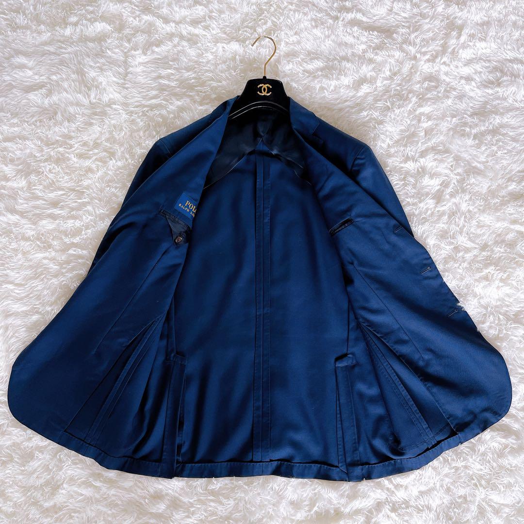 ポロラルフローレン】ジャケット 紺ブレ 金ボタン ネイビー 40R 段返り