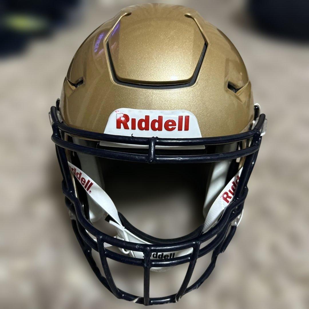 Riddell ゴールド アメリカンフットボールヘルメット S - メルカリ