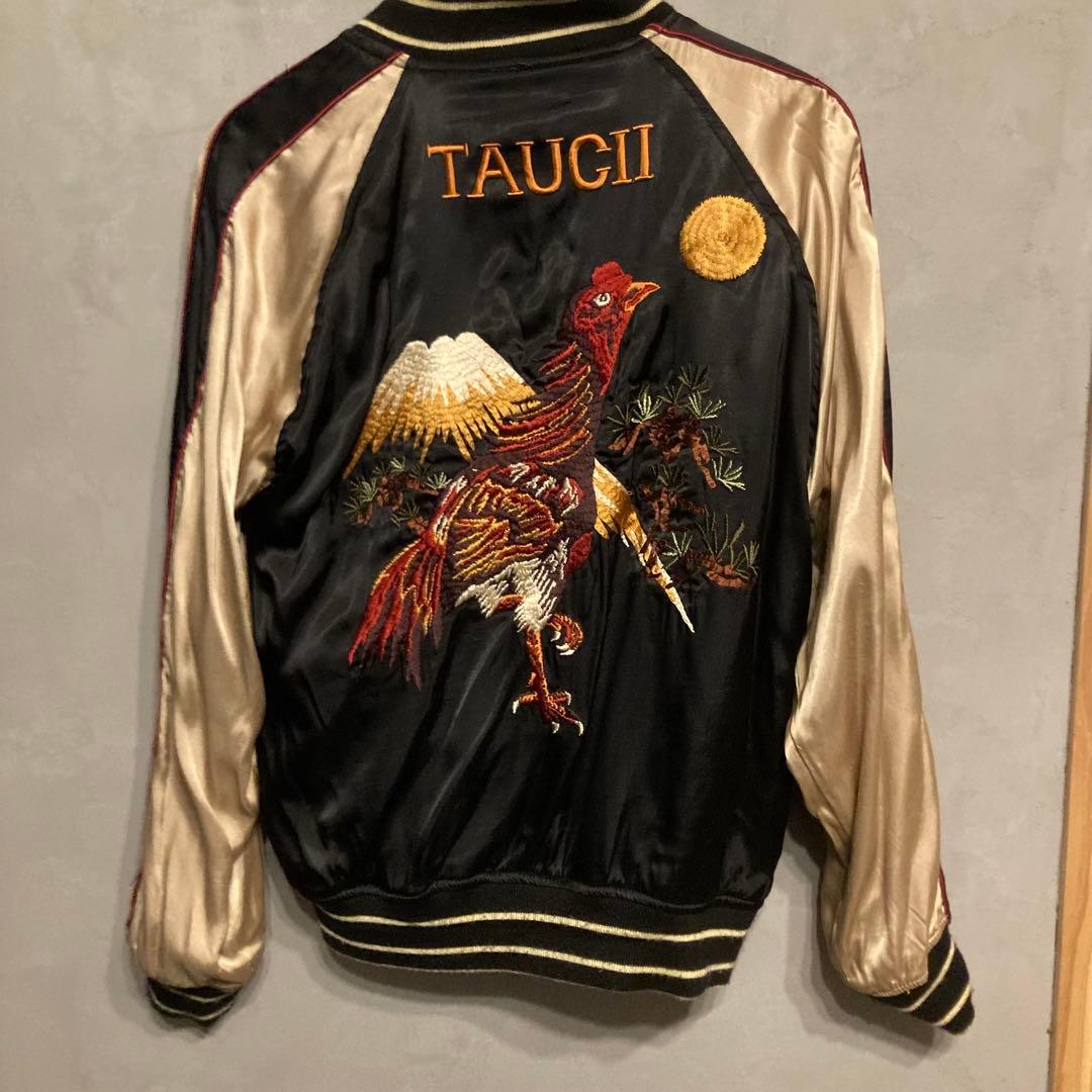 Houston スカジャン 顔虎 沖縄 Okinawa TAUCII 緑 黒