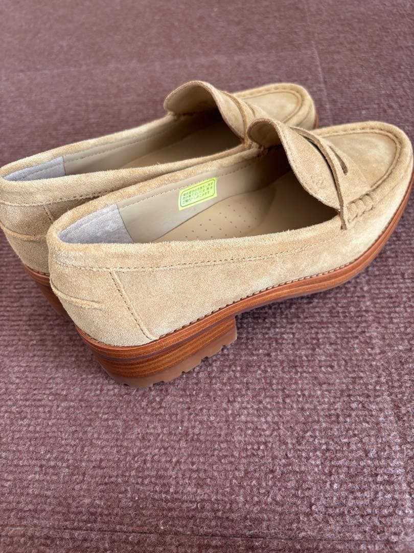 美品ラルフローレンLAUREN ベージュ スエード ローファー 24.0 US7