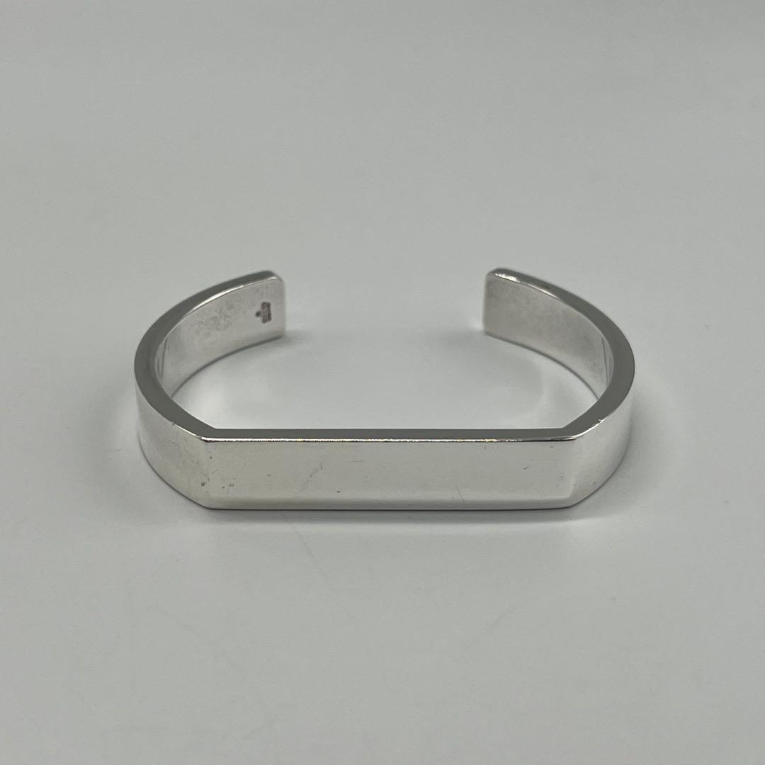 グッチ GUCCI フラット 印台 バングル ブレスレット SV925 希少 GUCCI（グッチ） 【グッチ】SV 925 シルバー ブレスレット 腕周り約