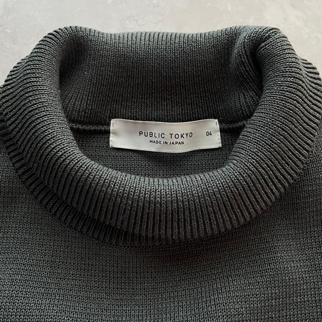 極美品☆パブリック トウキョウ／バウンドウールミラノリブ ハイネック