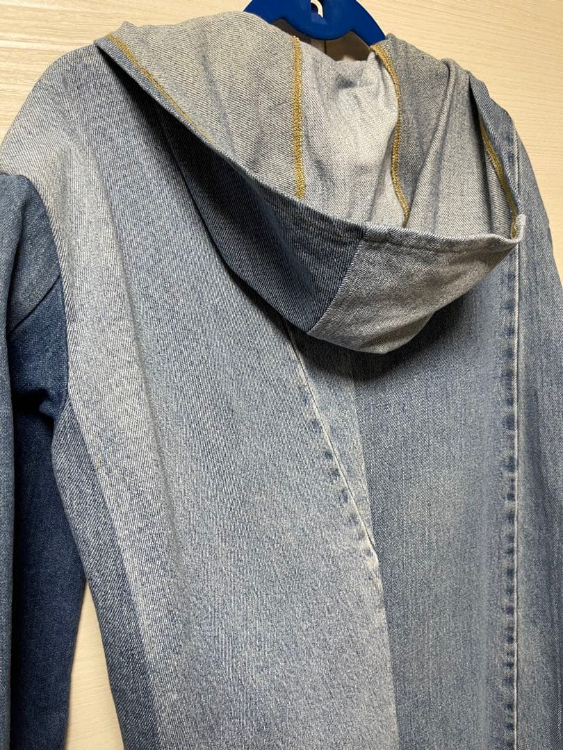 フード付きデニムジャケットライトブルーの通販はau PAY マーケット