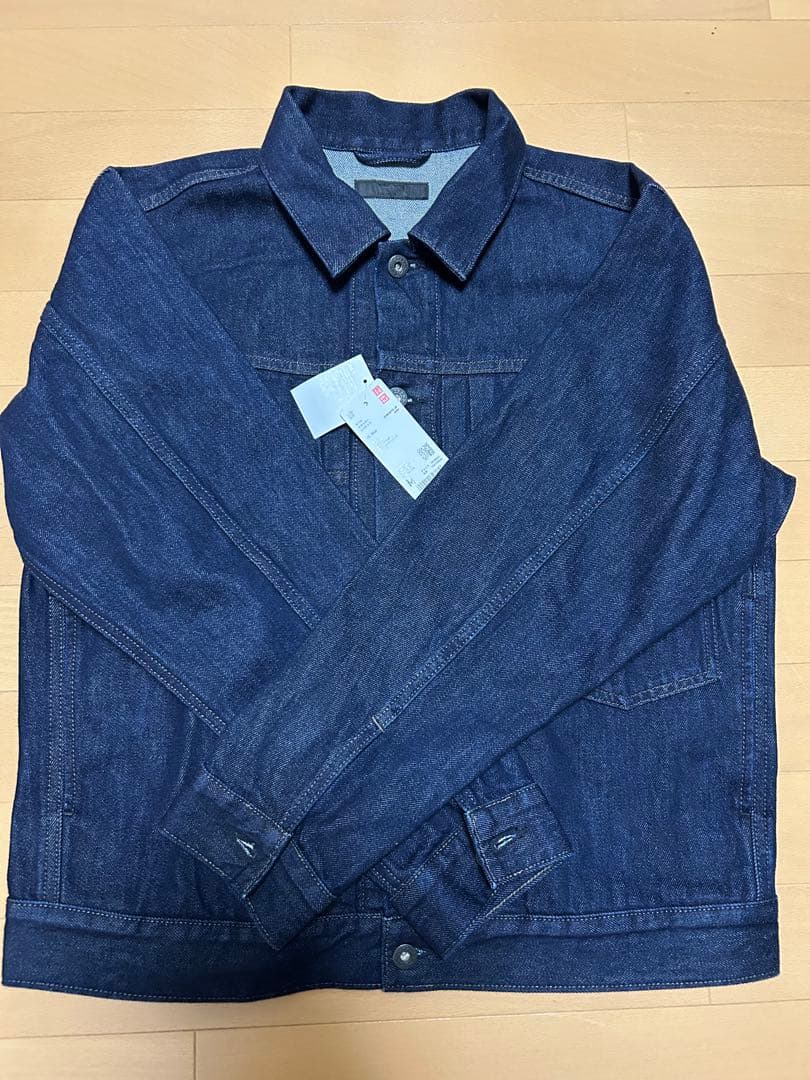 UNIQLO デニムトラッカージャケット M 68 BLUE 大戦 2026 - メルカリ