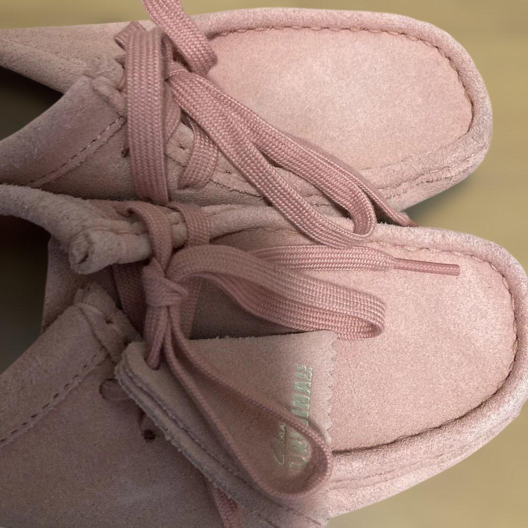 希少クラークス ワラビー ピンク23.5cm