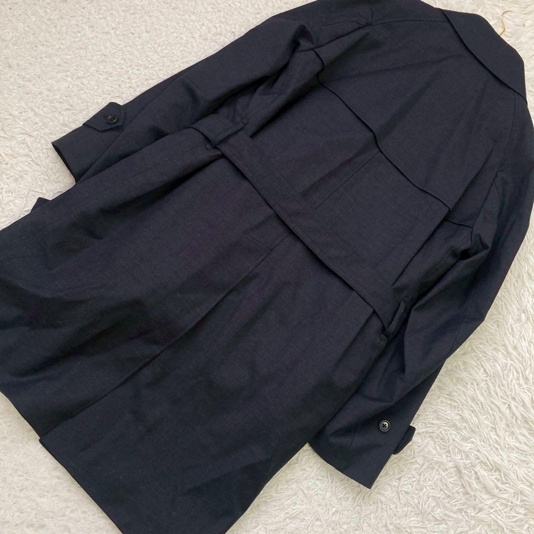 《美品》 TAKEO KIKUCHI コート ネイビー M ビジネス フォーマル